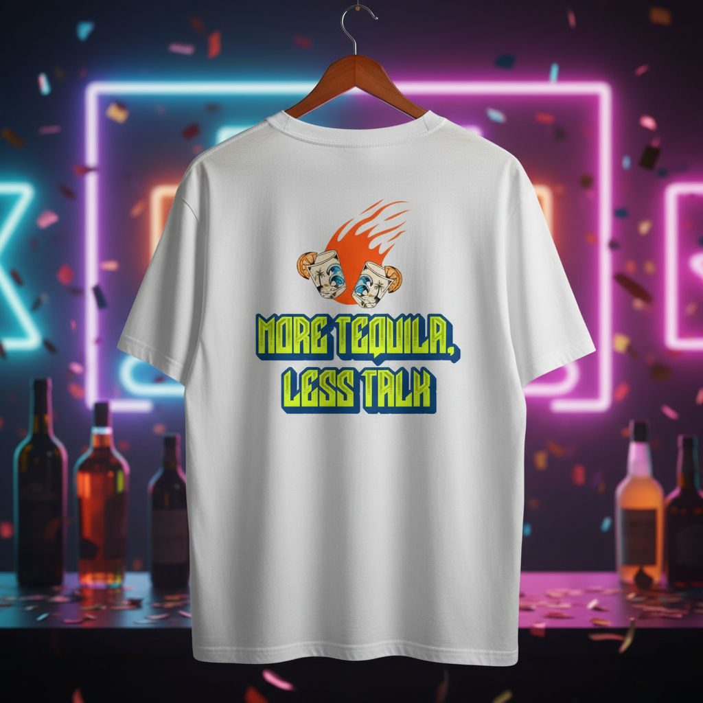 More Tequila, Less Talk Oversized Tee