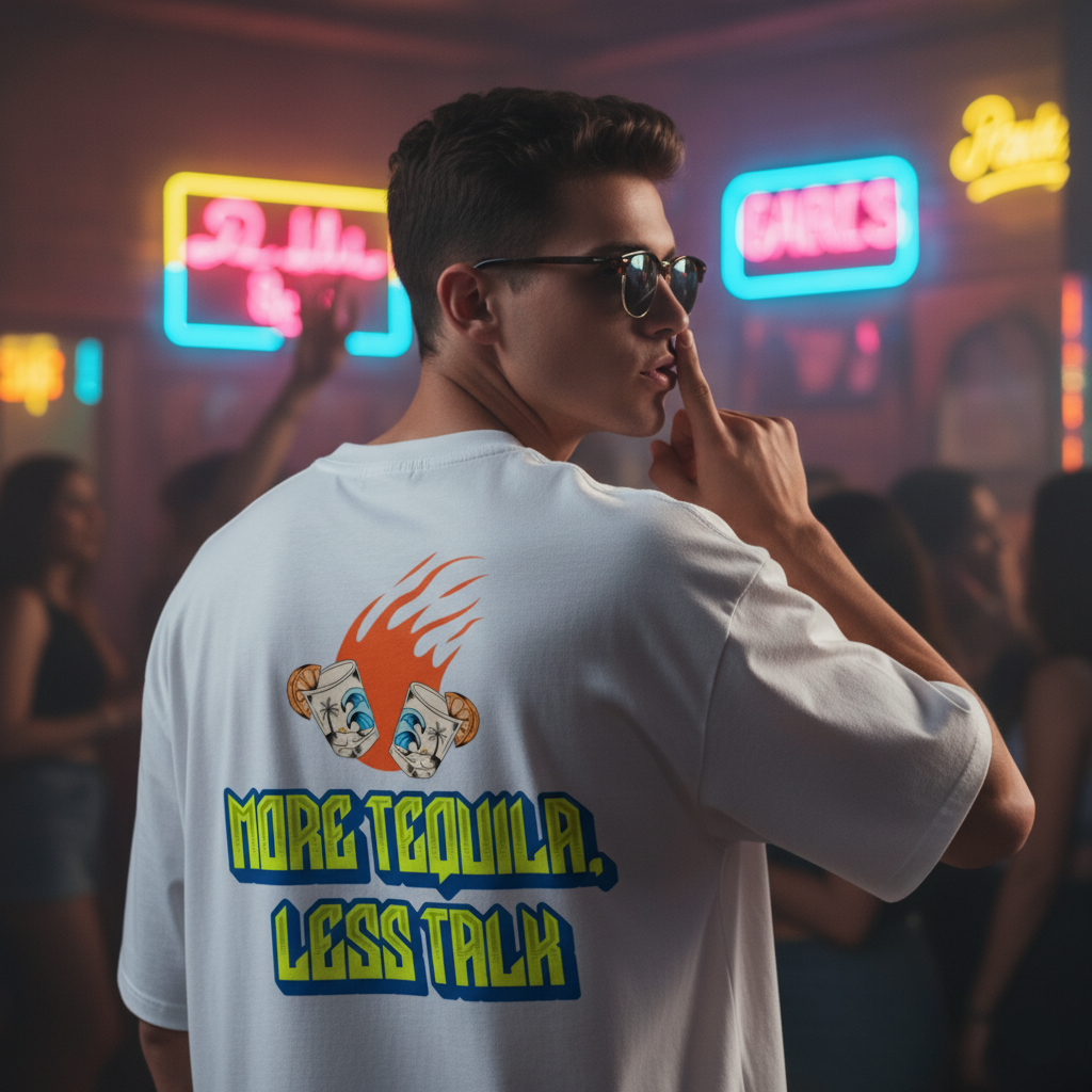 More Tequila, Less Talk Oversized Tee